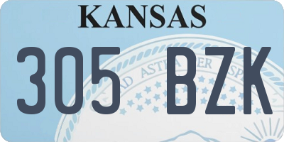 KS license plate 305BZK