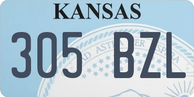 KS license plate 305BZL