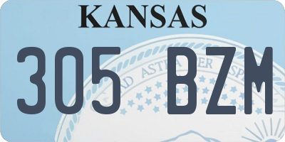 KS license plate 305BZM