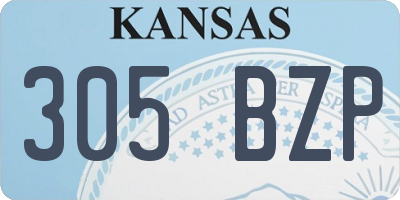 KS license plate 305BZP