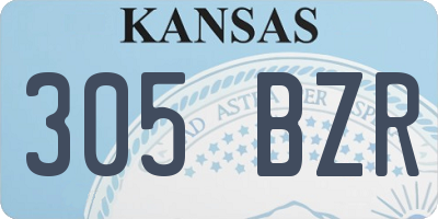 KS license plate 305BZR