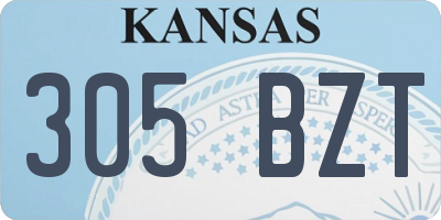 KS license plate 305BZT