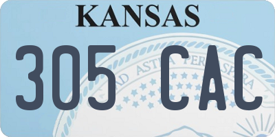 KS license plate 305CAC