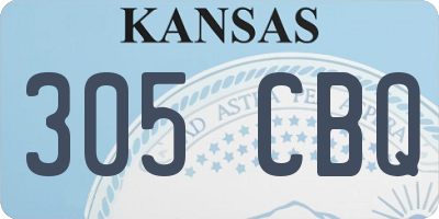 KS license plate 305CBQ