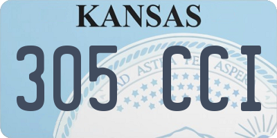 KS license plate 305CCI