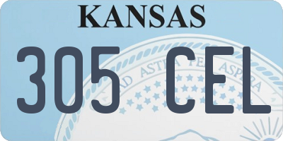 KS license plate 305CEL