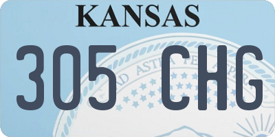 KS license plate 305CHG