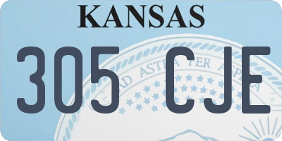 KS license plate 305CJE