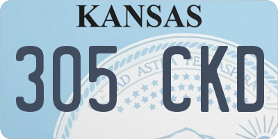 KS license plate 305CKD