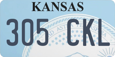 KS license plate 305CKL