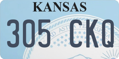 KS license plate 305CKQ