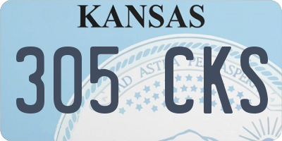 KS license plate 305CKS