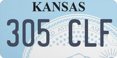 KS license plate 305CLF