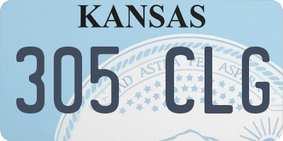 KS license plate 305CLG