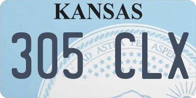 KS license plate 305CLX