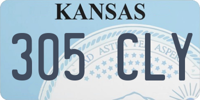 KS license plate 305CLY