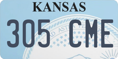 KS license plate 305CME