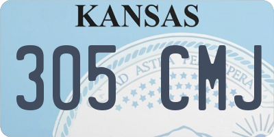 KS license plate 305CMJ