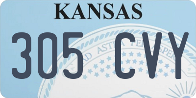 KS license plate 305CVY