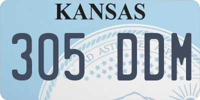 KS license plate 305DDM