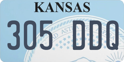 KS license plate 305DDQ