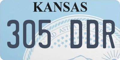 KS license plate 305DDR