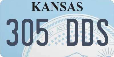 KS license plate 305DDS