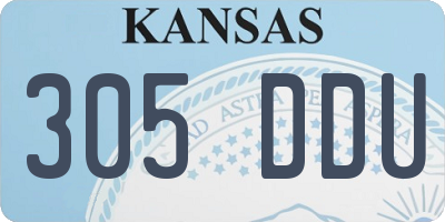 KS license plate 305DDU