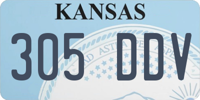 KS license plate 305DDV