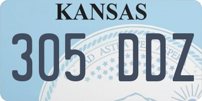 KS license plate 305DDZ