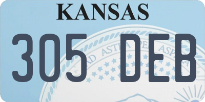 KS license plate 305DEB
