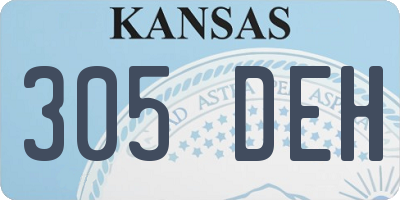 KS license plate 305DEH