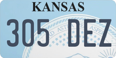 KS license plate 305DEZ