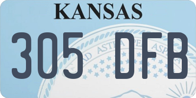 KS license plate 305DFB