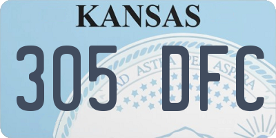 KS license plate 305DFC