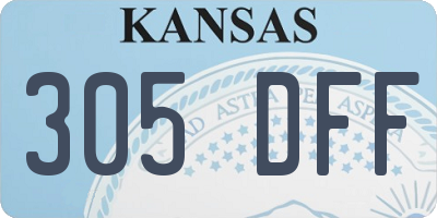 KS license plate 305DFF