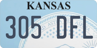 KS license plate 305DFL