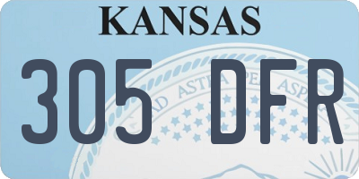 KS license plate 305DFR