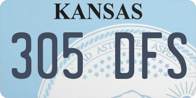 KS license plate 305DFS