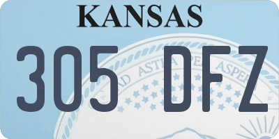 KS license plate 305DFZ