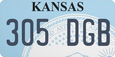 KS license plate 305DGB