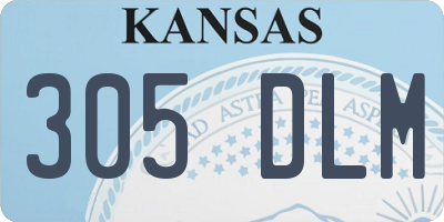 KS license plate 305DLM