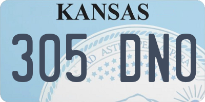 KS license plate 305DNO