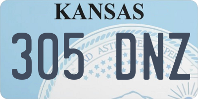 KS license plate 305DNZ