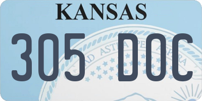 KS license plate 305DOC