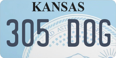 KS license plate 305DOG