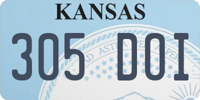 KS license plate 305DOI