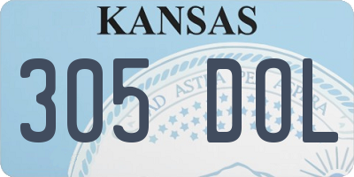 KS license plate 305DOL