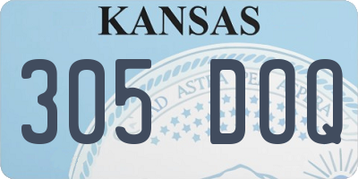 KS license plate 305DOQ