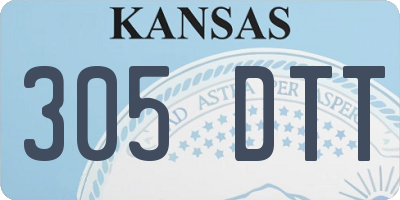 KS license plate 305DTT